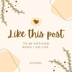 Like this post so your notified when I go live 💗